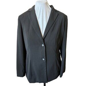 Norton McNaughton Blazer Black Women 14 Fully Lined   Two-Button  Notched Collar